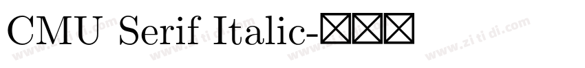 CMU Serif Italic字体转换